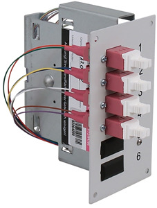 LWL Hutschienenspleißverteiler 4 xLC Duplex OM4
