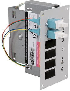 LWL Hutschienenspleißverteiler 2 xLC Duplex OM3