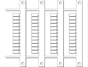 Kennzeichnungsschilder MG-CPM-04 41395 5x10 weiss