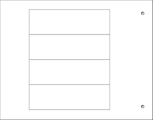 Klebende Schilder MG-VRT-A 88908 25x80 weiss