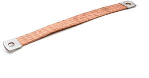 Flexible Kupferbänder unverzinnt 25 qmm Länge: 200 mm M8