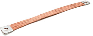 Flexible Kupferbänder unverzinnt 25 qmm Länge: 250 mm M8