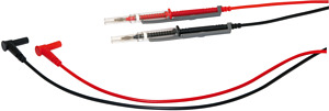 Messleitungen mit 4mm-Prüfspitze - IP2X - Winkelstecker - 0,25m sw - 0,85m