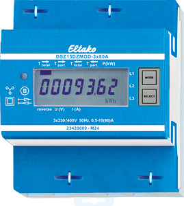 Modbus-Zweirichtungs- Drehstromzähler, MID