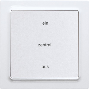 Funktaster 55x55mm reinweiss glänzend m batterie- und