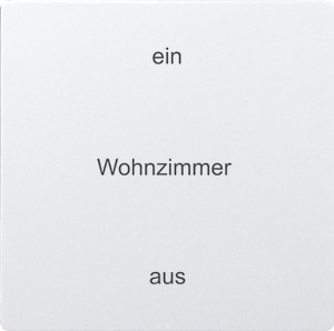Wippe für Funktaster 55x55mm reinweiß glänzend E-Design55