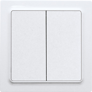 Wipptaster E-Design55, 2 Schließer 10A/250V AC, reinweiß glänzend