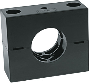 Massiver Schlauchhalter für Wellschlauch, schwarz AD 70,0