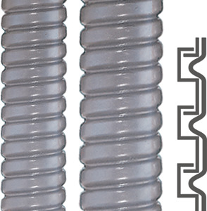 Metallschutzschlauch AD27mm Pack=10m Stahl vz.m.Kunststoffm,gr