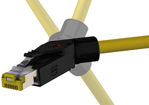 RJ45 Winkelstecker RJI 10G RJ45 STVB. CAT6, 8P IDC GEW.