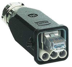 Steckverbinder Kabelsteckverbinder gerade Kontakte: 8 + 3x 300VAC