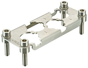 Halterahmen Buchseneinsätze 4x-HC Modular-Baugröße: 16 B