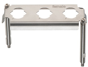 Halterahmen Buchseneinsätze 3x-HC Modular-Baugröße: 16 B