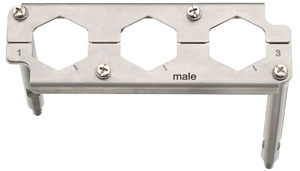 Halterahmen Stifteinsätze 3x-HC Modular-Baugröße: 16 B