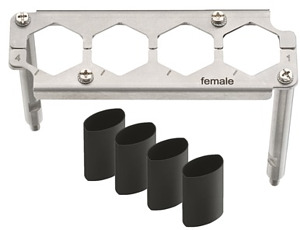 Halterahmen Buchseneinsätze 4x-HC Modular-Baugröße: 24 B