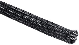 Polyester Geflechtschlauch schwarz Pack=1Stück