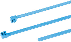 Kabelbinder 195x4,7mm lösbar blau
