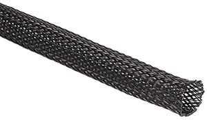 Polyester Geflechtschlauch schwarz Pack=1Stück
