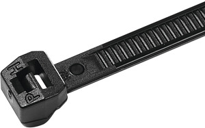 Kabelbinder 200x3,4mm außenverz.hitzestabil sw