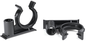 Wellrohrhalter schwarz