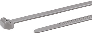 Kabelbinder 200x4,6mm außenverzahnt grau