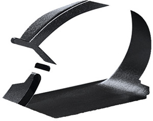 Klebesockel 33x27mm schwarz