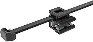 Befestigungsbinder 200x4,6mm 2-teilig hitzestabil schlagzäh schw