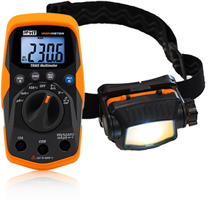 Extrem schlag- bruchfestes Allround -Multimeter inkl. HEAD LED-Stirnlampe