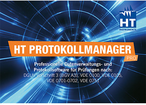 Professionelle Datenverwaltungs-und Protokoll-SW alle HT-VDE Messgeräte