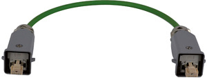 RJ45 PATCHKABEL-MIT 2 RJ45 GEHÄUSEN ALU.DRUCKGUSS