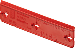 Hohlwanddosen Schablone Norm- Kombinationsabstand 71/91mm