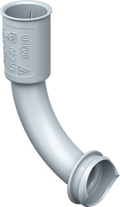 B2 Rohrkupplung 90° Ø20mm-Rohre 2- teilig Klebefläche und Deckel