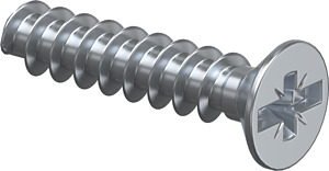 Geräteschraube PlusMinus Ø3,2x15mm gvz Kombi-Antrieb Pozidriv/Schlitz