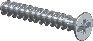 Geräteschraube PlusMinus Ø3,2x20mm gvz Kombi-Antrieb Pozidriv/Schlitz
