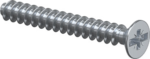 Geräteschraube PlusMinus Ø3,2x25mm gvz Kombi-Antrieb Pozidriv/Schlitz