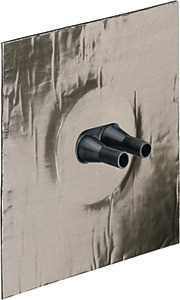 Doppel-Leitungsmanschette Ø8-11mm Alu-Butyl Dichtungsmanschette Leitungen