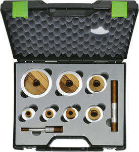Spalt-Blechlocher-Satz ISO 16-63 Slug Splitter im Kunststoffkoffer