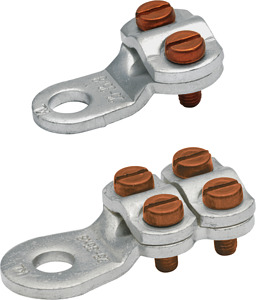 Klemmkabelschuh gestanzt 70-95qmm blank 4 Bronzeschrauben