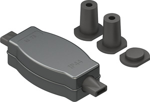 Kombidose, IP44, 95x50x33 mm, Kunst stoff PA, Farbe schwarz