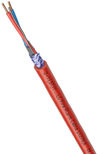 Brandmeldekabel 1x2x0,8mm Schnitt rot