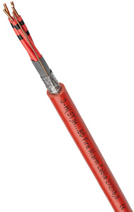 Brandmeldekabel 2x2x0,8mm Schnitt rot