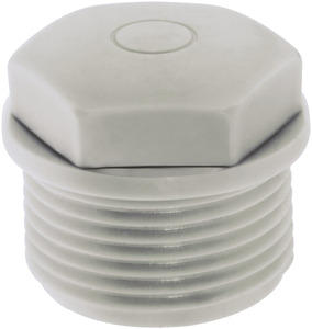 Würgenippel M16 PE lichtgrau IP54