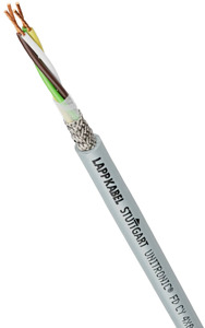 Datenleitung 3x0,34mm² Schnitt grau RAL7001 geschirmt