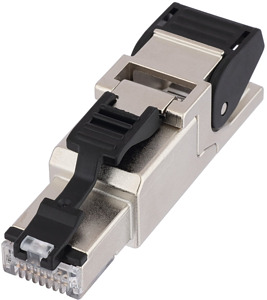 Steckverbinder RJ45 Zinkdruckguss Cat.6a feldkonfekt.