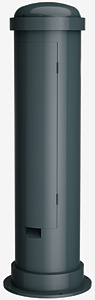 Poller Leergehäuse 1400x325 RAL7016