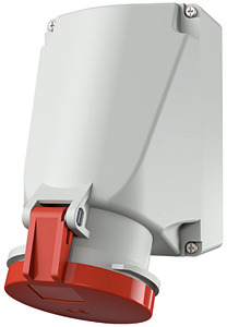 Wanddose 63A 4-polig IP44 HW/VN 6H 400V