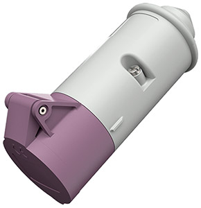 Kupplungsdose 2-polig 16A 0h m. Kabelknickschutz 20-25V 50+60Hz