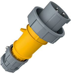 Stecker 3pol.32A 110V PowerTPOP mit Zugentlastung