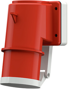 Aufbaugerätestecker 3pol.32A 400V m. Klappdeckel