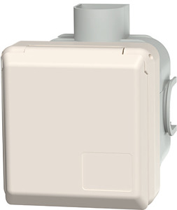 UP-Steckdose 5pol.32A 400V Cepex perlweiss m.Beschriftungsfeld